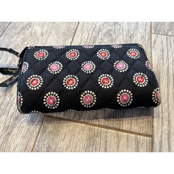 Vera Bradley Parisian Pom Poms Zip Around Wristlet Wallet Clutch WELL WORN - Picture 3 of 12